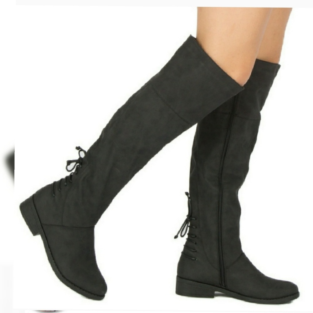 Boots color Black Distress Nubuck PU PRICE IS FIRM - Picture 5 of 5
